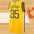 Camiseta Golden State Warriors Kevin Durant NO 35 Earned Amarillo