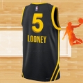 Camiseta Golden State Warriors Kevon Looney NO 5 Ciudad 2023-24 Negro