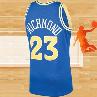 Camiseta Golden State Warriors Mitch Richmond NO 23 Mitchell & Ness 1990-91 Azul