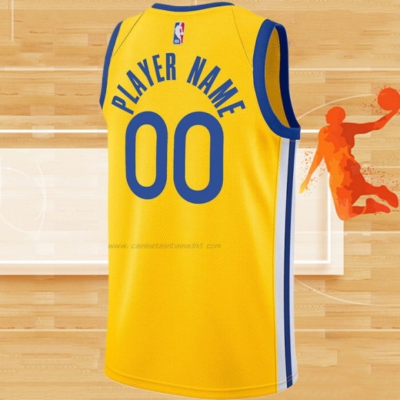 Camiseta Golden State Warriors Personalizada Statement Oro