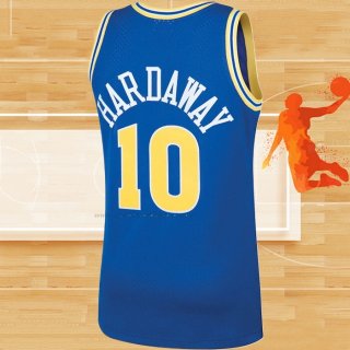 Camiseta Golden State Warriors Tim Hardaway NO 10 Mitchell & Ness 1990 Azul