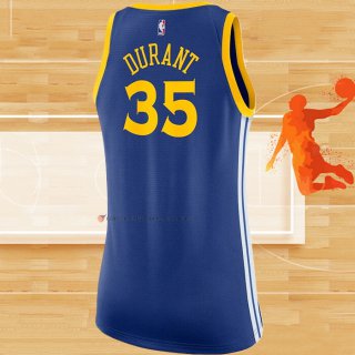 Camiseta Mujer Golden State Warriors Kevin Durant NO 30 Icon 2017-18 Azul