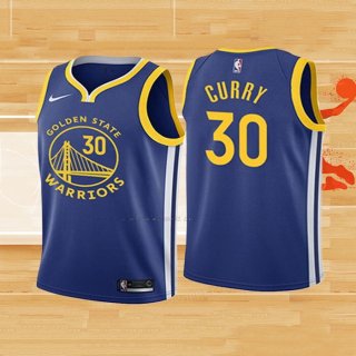 Camiseta Nino Golden State Warriors Stephen Curry NO 30 Icon 2019-20 Azul