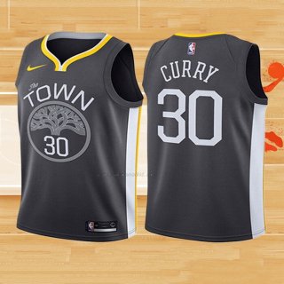 Camiseta Nino Golden State Warriors Stephen Curry NO 30 Statement 2017-18 Gris
