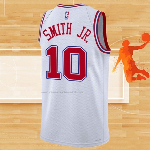 Camiseta Houston Rockets Jabari Smith JR. NO 10 Ciudad 2023-24 Blanco