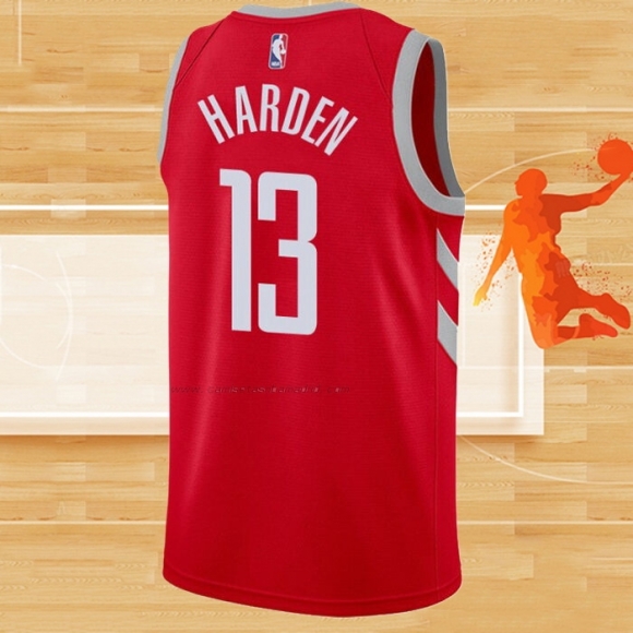 Camiseta Houston Rockets James Harden NO 13 Icon Rojo