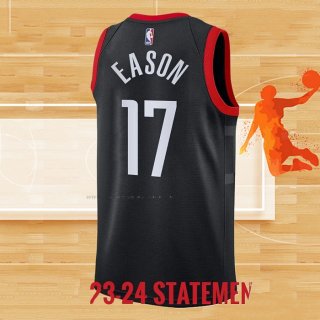 Camiseta Houston Rockets Tari Eason NO 17 Statement 2023-24 Negro