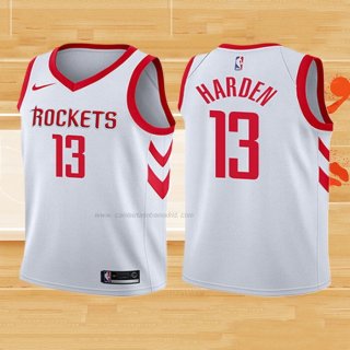 Camiseta Nino Houston Rockets James Harden NO 13 Association 2017-18 Blanco