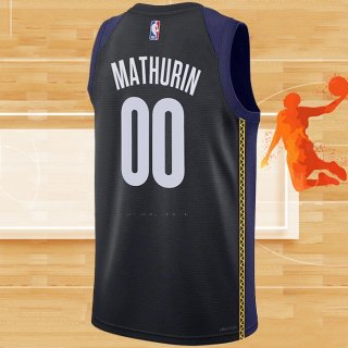 Camiseta Indiana Pacers Bennedict Mathurin NO 00 Ciudad 2022-23 Azul