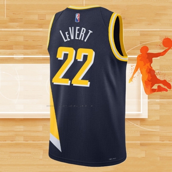 Camiseta Indiana Pacers Caris LeVert NO 22 Ciudad 2021-22 Azul