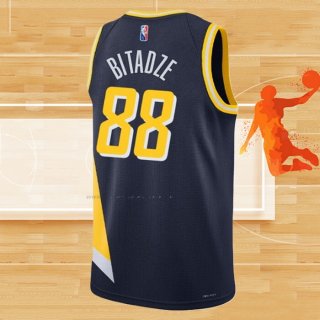 Camiseta Indiana Pacers Goga Bitadze NO 88 Ciudad 2021-22 Azul