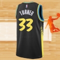Camiseta Indiana Pacers Myles Turner NO 33 Ciudad 2023-24 Negro