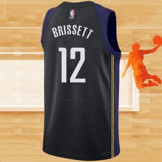 Camiseta Indiana Pacers Oshae Brissett NO 12 Ciudad 2022-23 Azul