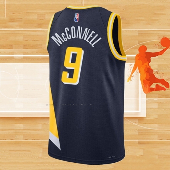 Camiseta Indiana Pacers T.J. McConnell NO 9 Ciudad 2021-22 Azul