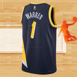 Camiseta Indiana Pacers T.J. Warren NO 1 Ciudad 2021-22 Azul