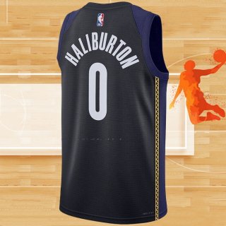 Camiseta Indiana Pacers Tyrese Haliburton NO 0 Ciudad 2022-23 Azul