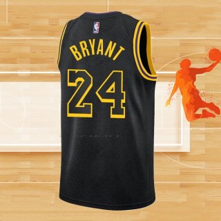 Camiseta Los Angeles Lakers Kobe Bryant NO 24 Ciudad 2017-18 Negro