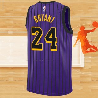 Camiseta Los Angeles Lakers Kobe Bryant NO 24 Ciudad 2018 Violeta