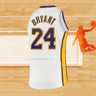 Camiseta Los Angeles Lakers Kobe Bryant NO 24 Hardwood Classics Blanco