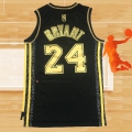 Camiseta Los Angeles Lakers Kobe Bryant NO 24 Retro Oro Negro