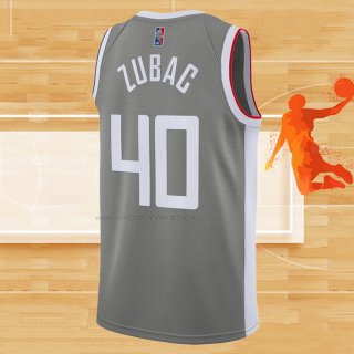 Camiseta Los Angeles Clippers Ivica Zubac NO 40 Earned 2020-21 Gris