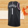 Camiseta Los Angeles Clippers James Harden NO 1 Ciudad Negro