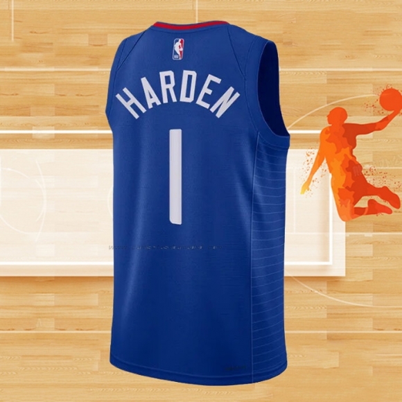 Camiseta Los Angeles Clippers James Harden NO 1 Icon Azul