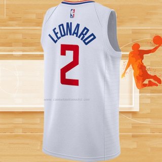 Camiseta Los Angeles Clippers Kawhi Leonard NO 2 Association 2020-21 Blanco