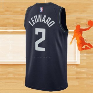 Camiseta Los Angeles Clippers Kawhi Leonard NO 2 Ciudad 2023-24 Azul