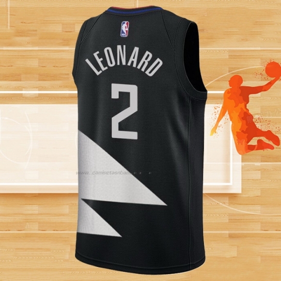 Camiseta Los Angeles Clippers Kawhi Leonard NO 2 Statement 2022-23 Negro