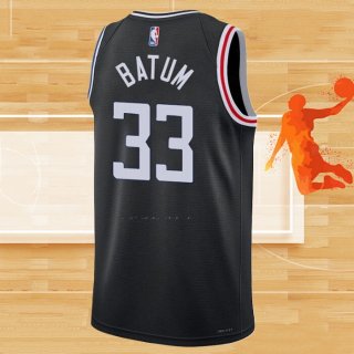 Camiseta Los Angeles Clippers Nicolas Batum NO 33 Ciudad 2022-23 Negro