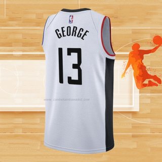 Camiseta Los Angeles Clippers Paul George NO 13 Ciudad 2019-20 Blanco