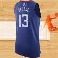 Camiseta Los Angeles Clippers Paul George NO 13 Icon 2020-21 Autentico Azul
