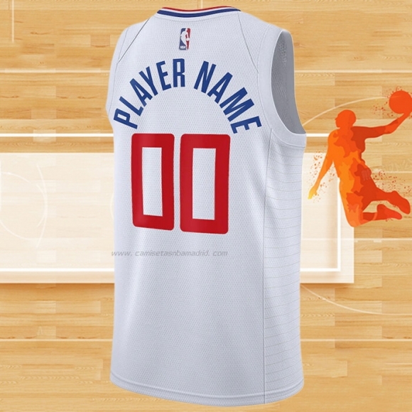 Camiseta Los Angeles Clippers Personalizada Association 2020-21 Blanco