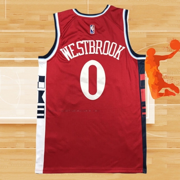 Camiseta Los Angeles Clippers Russell Westbrook NO 0 Statement 2024-25 Rojo