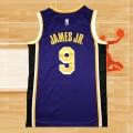 Camiseta Los Angeles Lakers Bronny James NO 9 Statement Violeta1