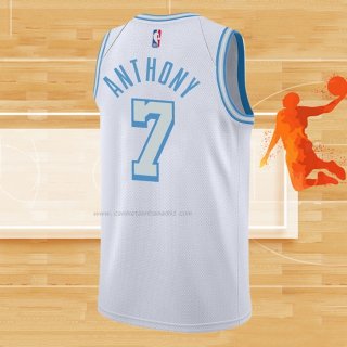 Camiseta Los Angeles Lakers Carmelo Anthony NO 7 Ciudad 2020-21 Blanco