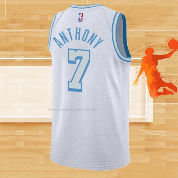 Camiseta Los Angeles Lakers Carmelo Anthony NO 7 Ciudad 2021-22 Blanco