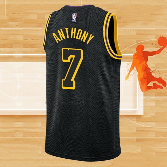 Camiseta Los Angeles Lakers Carmelo Anthony NO 7 Ciudad Negro