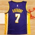 Camiseta Los Angeles Lakers Carmelo Anthony NO 7 Statement Violeta