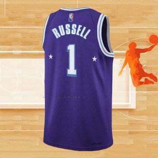 Camiseta Los Angeles Lakers D'Angelo Russell NO 1 Ciudad 2021-22 Violeta