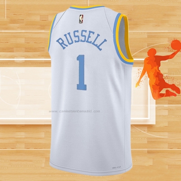 Camiseta Los Angeles Lakers D'Angelo Russell NO 1 Classic 2022-23 Blanco