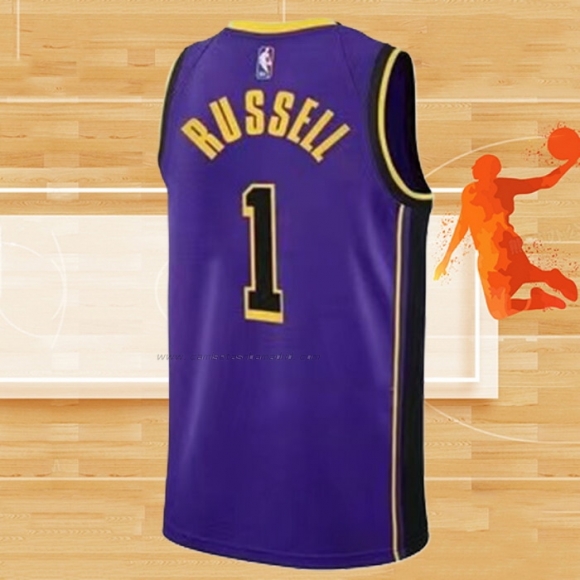 Camiseta Los Angeles Lakers D'Angelo Russell NO 1 Statement 2022-23 Violeta