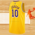 Camiseta Los Angeles Lakers DeAndre Jordan NO 10 75th Anniversary 2021-22 Amarillo