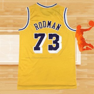 Camiseta Los Angeles Lakers Dennis Rodman NO 73 Mitchell & Ness 1998-99 Amarillo