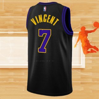 Camiseta Los Angeles Lakers Gabe Vincent NO 7 Ciudad 2023-24 Negro