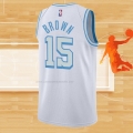 Camiseta Los Angeles Lakers Jabari Brown NO 15 Ciudad 2021-22 Blanco