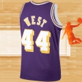 Camiseta Los Angeles Lakers Jerry West NO 44 Mitchell & Ness 1971-72 Violeta