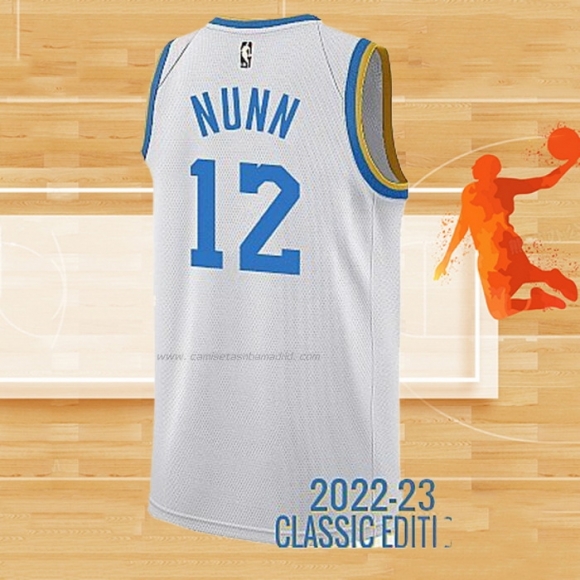 Camiseta Los Angeles Lakers Kendrick Nunn NO 12 Classic 2022-23 Blanco