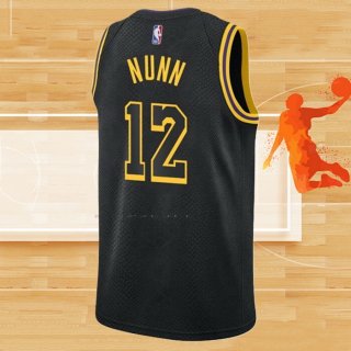 Camiseta Los Angeles Lakers Kendrick Nunn NO 12 Mamba 2021-22 Negro